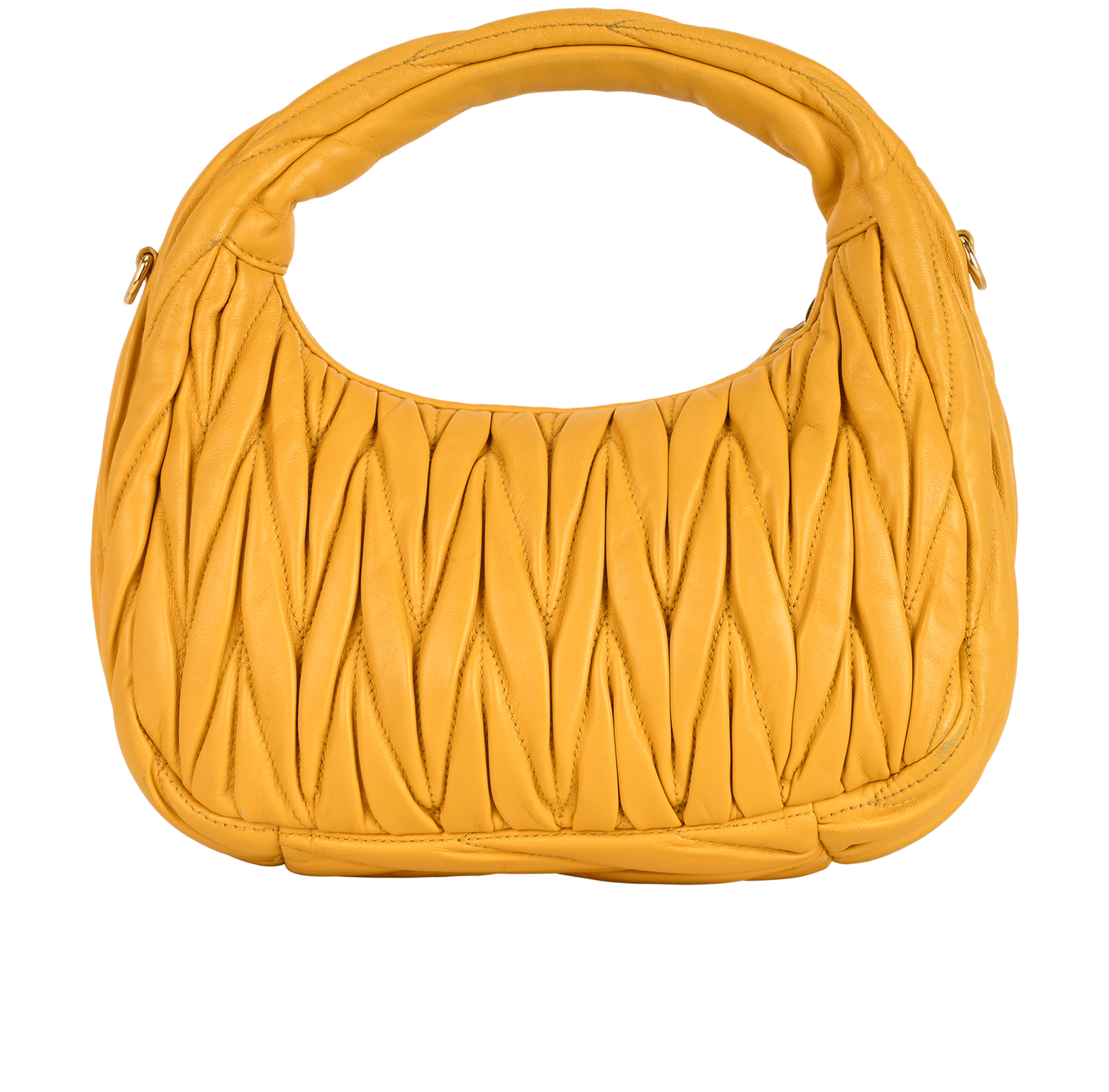 Small Wander Matelasse Hobo, &pound;950, Handbags, Yellow, Leather, Back view